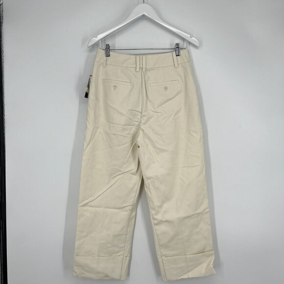 LAUREN Ralph Lauren Women's Relaxed Fit Pleated Trouser Winter Cream Size 4 NWT - Picture 5 of 8